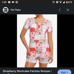Strawberry shortcake romper